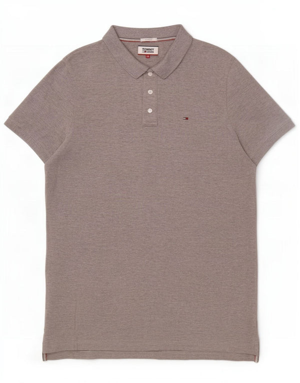 Camisa polo masculina Tommy Hilfiger Slim Fit 2XL algodão cinza
