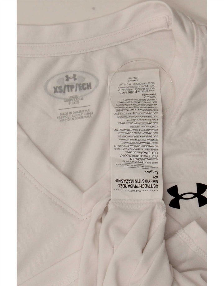 Under Armour Mens Camiseta Top XS Poliéster Branco