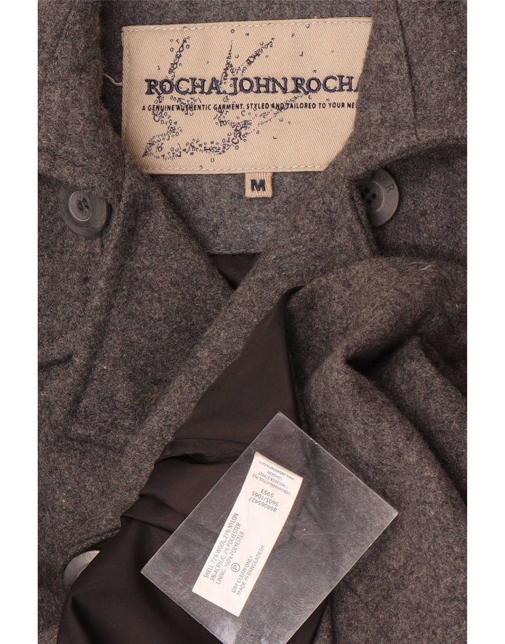 Casaco masculino John Rocha Pea UK 38 lã cinza médio