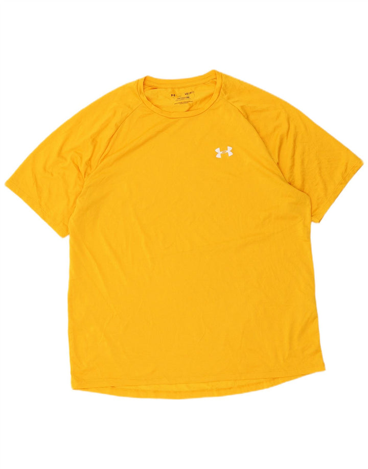 Camiseta masculina UNDER ARMOUR grande poliéster amarelo