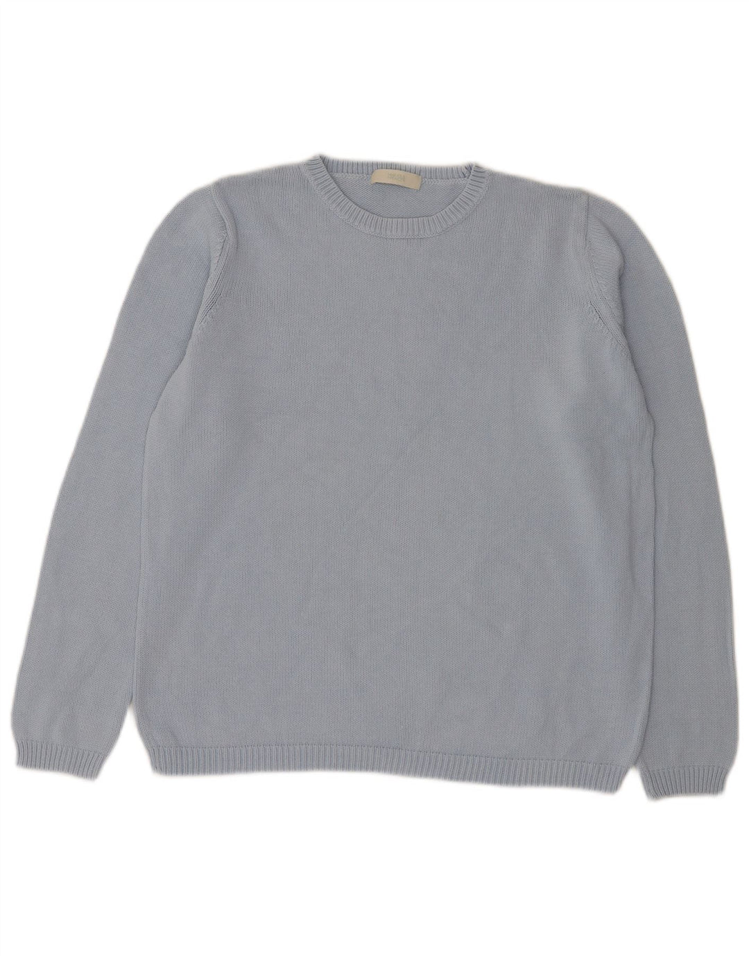 Suéter masculino Marks & Spencer com gola redonda, azul médio