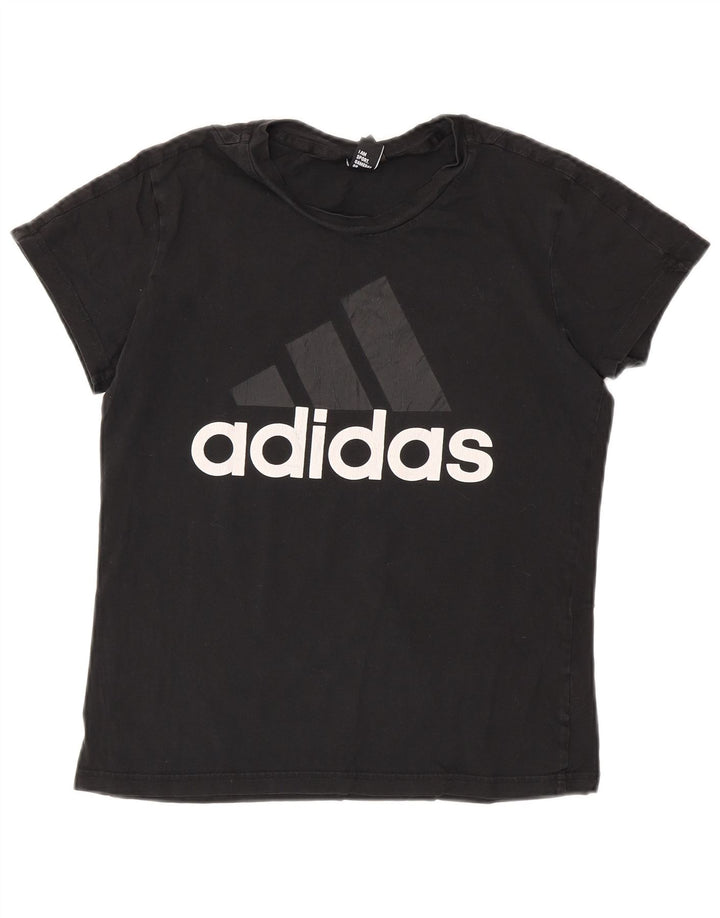Camiseta Adidas Feminina Graphic Top UK 12 Médio Algodão Preto