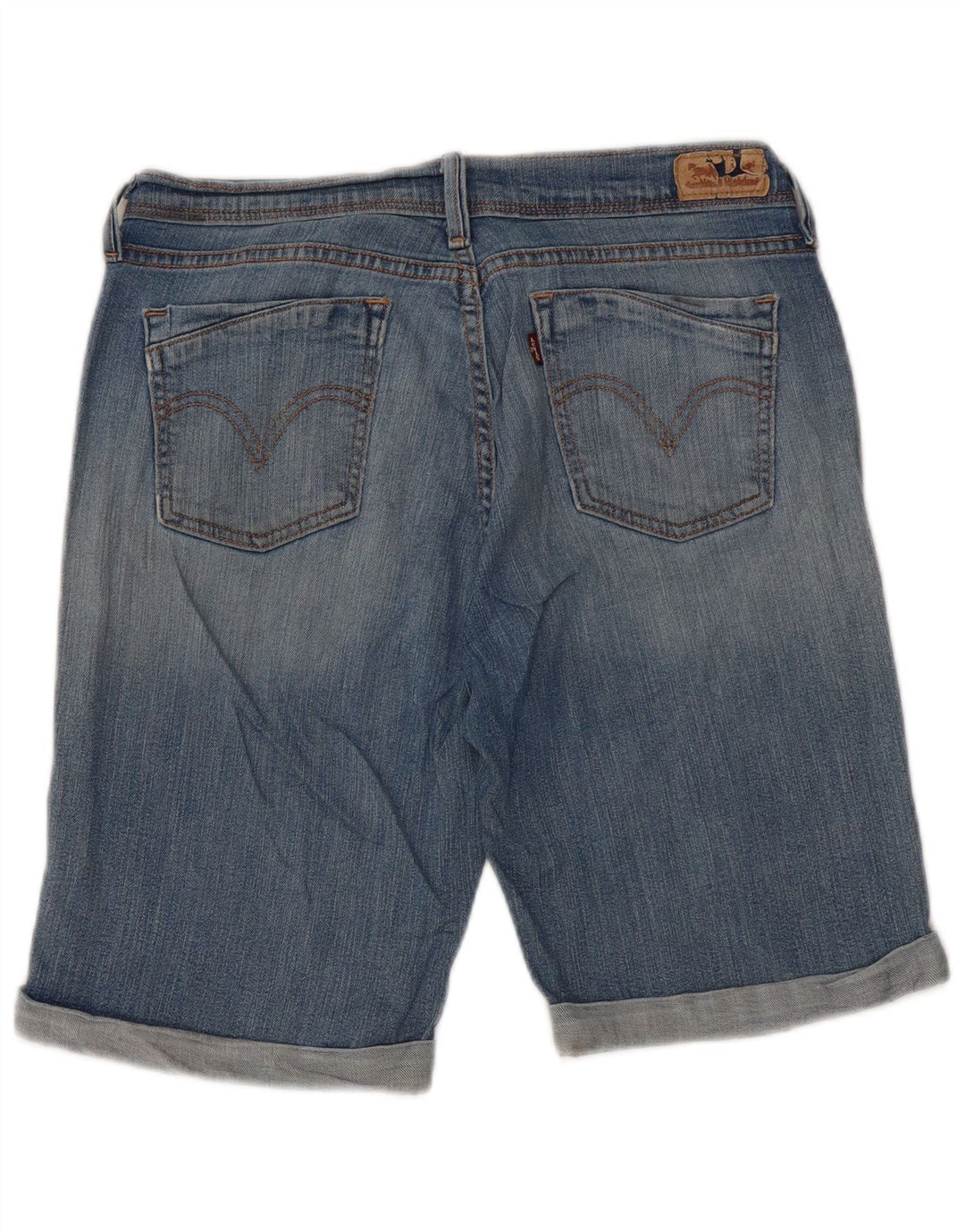 Shorts jeans feminino de cintura média LEVI'S US 10 médio W30 algodão azul