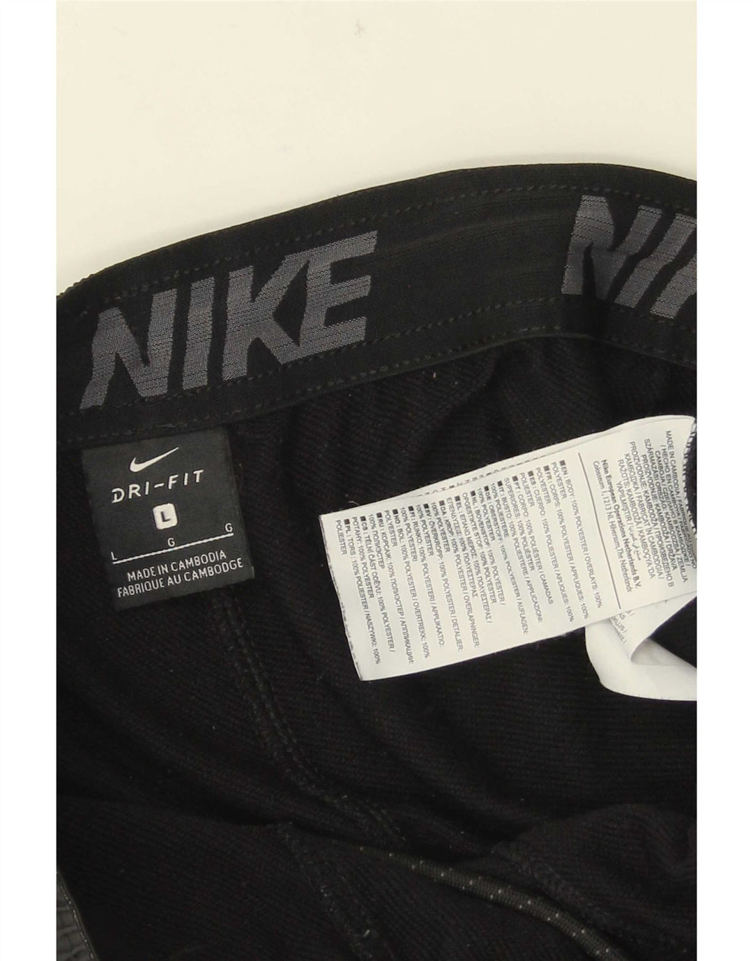 Nike Mens Dri Fit Calças de treino Joggers Grande Poliéster Preto