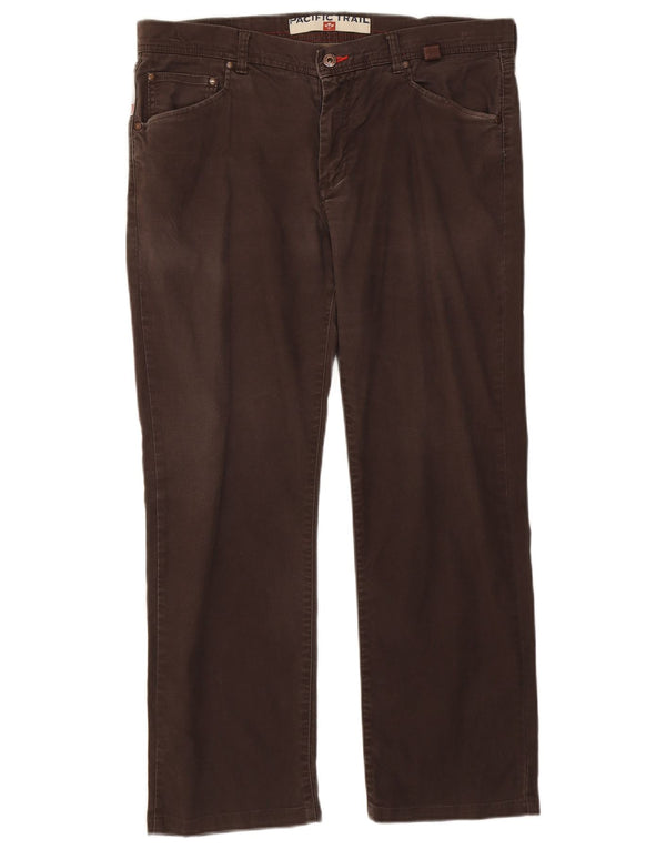Calça casual reta masculina Pacific Trail W38 L29 algodão cinza