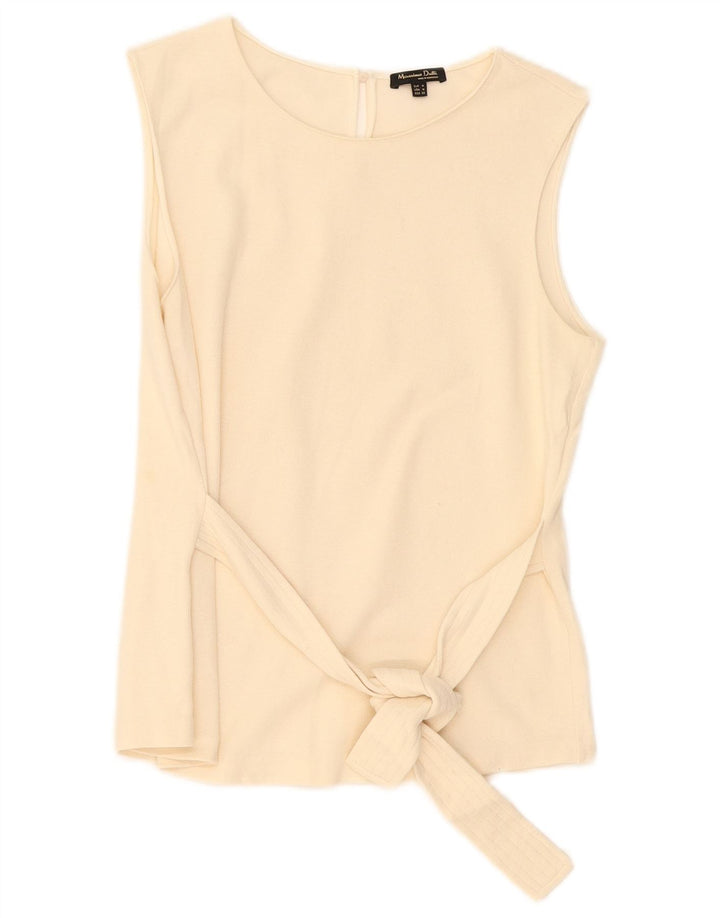 Blusa feminina Massimo Dutti UK 12 Médio Off White