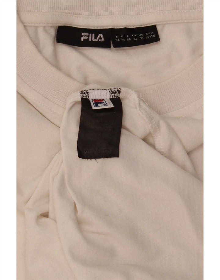 Camiseta masculina Fila Top XL algodão branco
