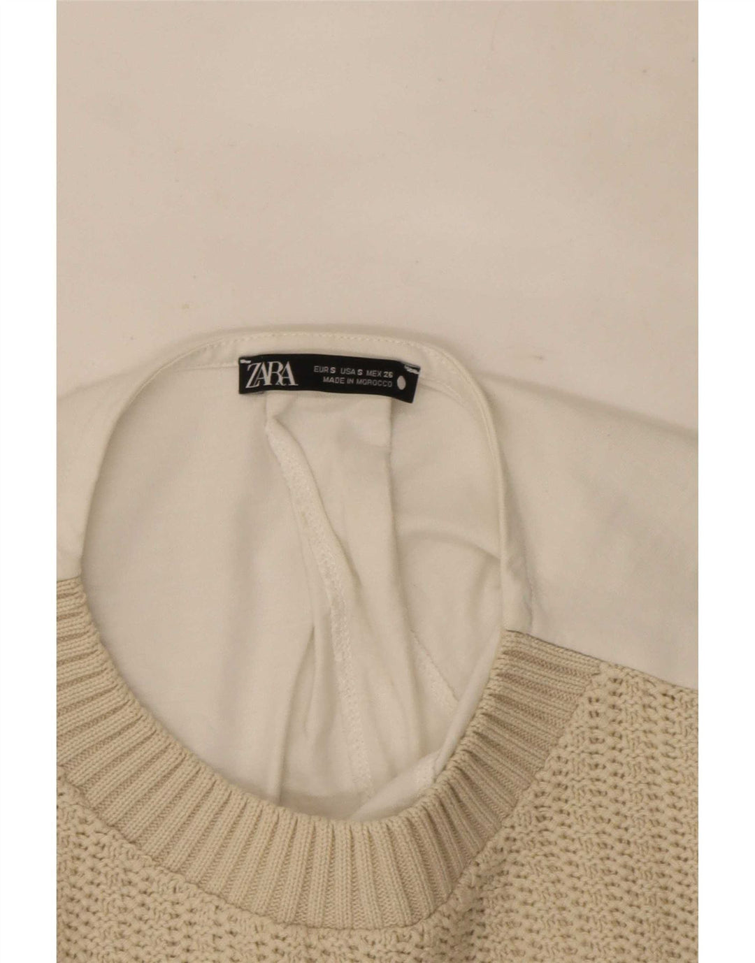 Blusa feminina sem mangas Zara UK 10 pequeno bloco colorido multicolorido