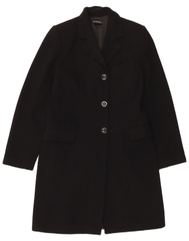 Sobretudo feminino Pinko UK 10 pequeno lã preta