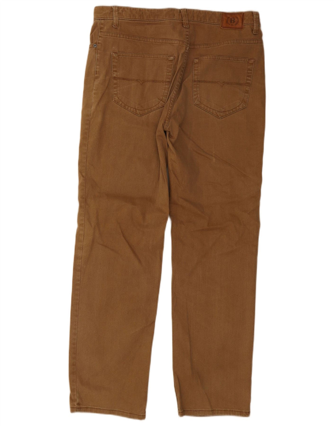 Calça jeans reta masculina Marks & Spencer Blue Harbor W34 L31 algodão bege