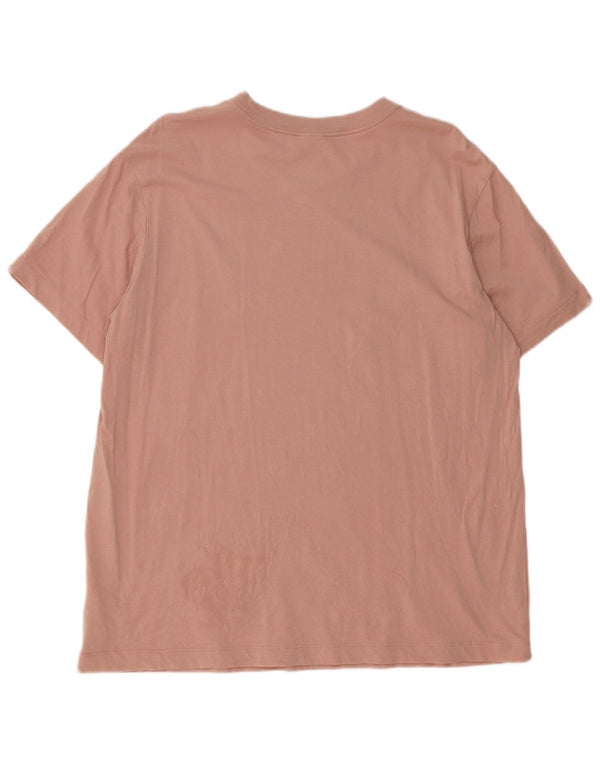 Camiseta masculina Nike Loose Fit Top Médio Algodão Rosa