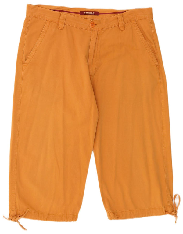 Carrera Mens Bermuda Shorts W38 XL Yellow Cotton