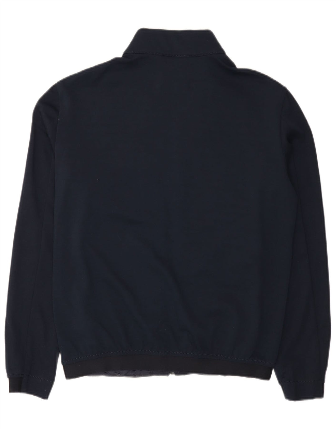 Jaqueta bomber masculina Zara UK 38 poliéster colorblock azul marinho médio