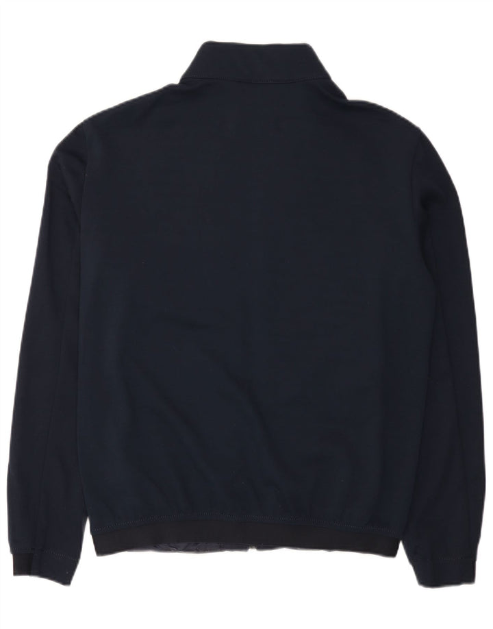 Jaqueta bomber masculina Zara UK 38 poliéster colorblock azul marinho médio