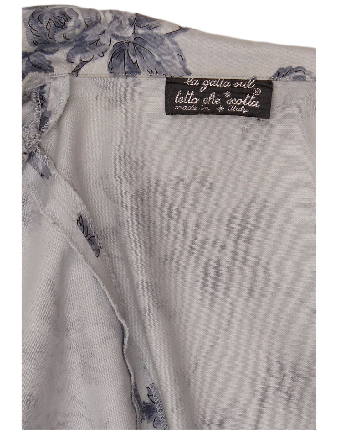 Jaqueta Bolero Feminina Vintage com 1 Botão Reino Unido 14 Floral Azul Médio
