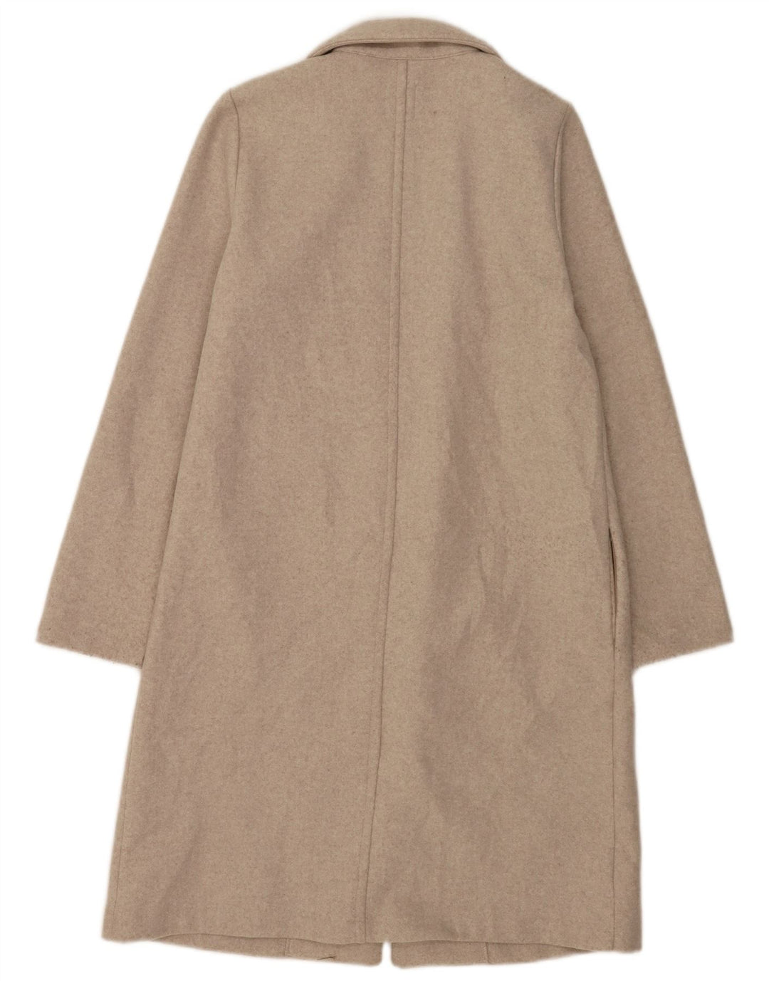 Sobretudo aberto feminino Zara UK 10 pequeno poliéster cinza