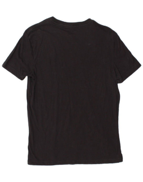 CALVIN KLEIN JEANS Camiseta masculina gráfica Top Médio Preto
