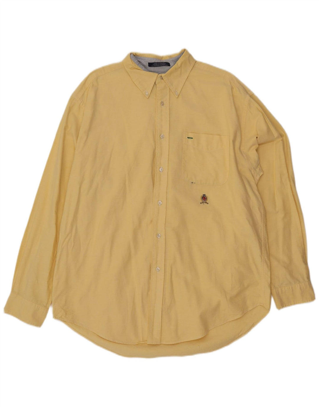 Camisa masculina Tommy Hilfiger grande algodão amarelo