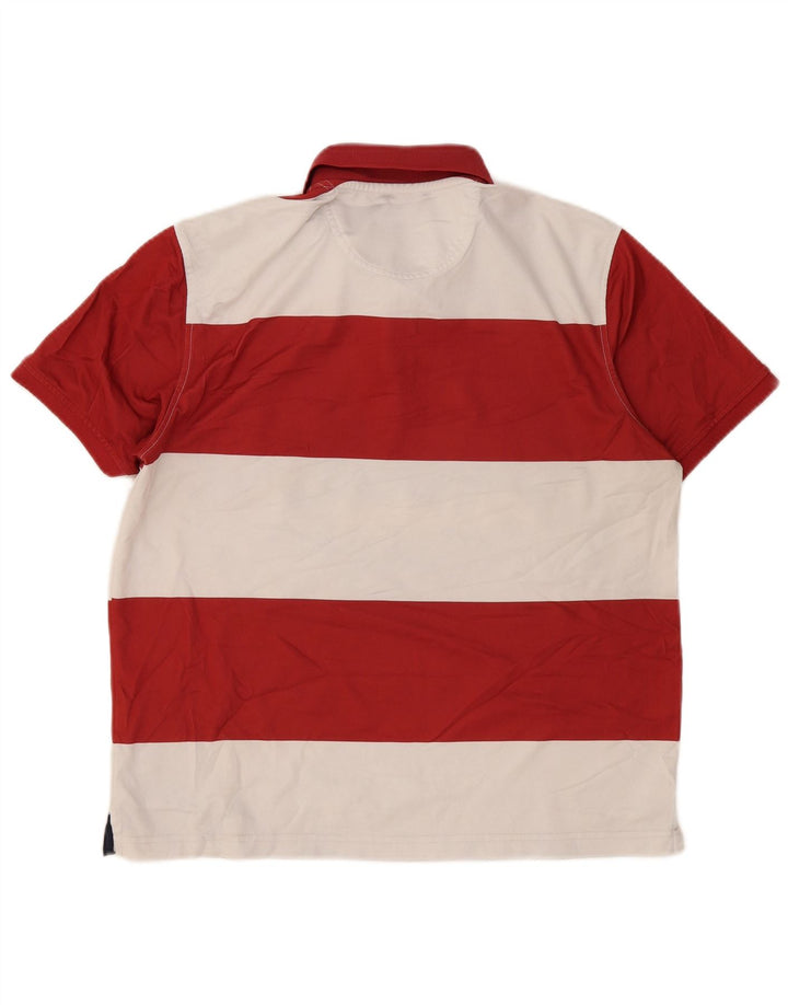 Camisa polo masculina IZOD grande poliéster colorblock vermelho