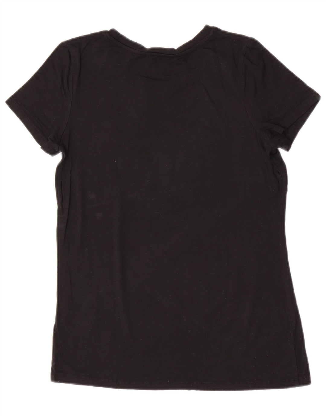 Camiseta feminina Liu Jo com estampa gráfica UK 12 viscose preta média