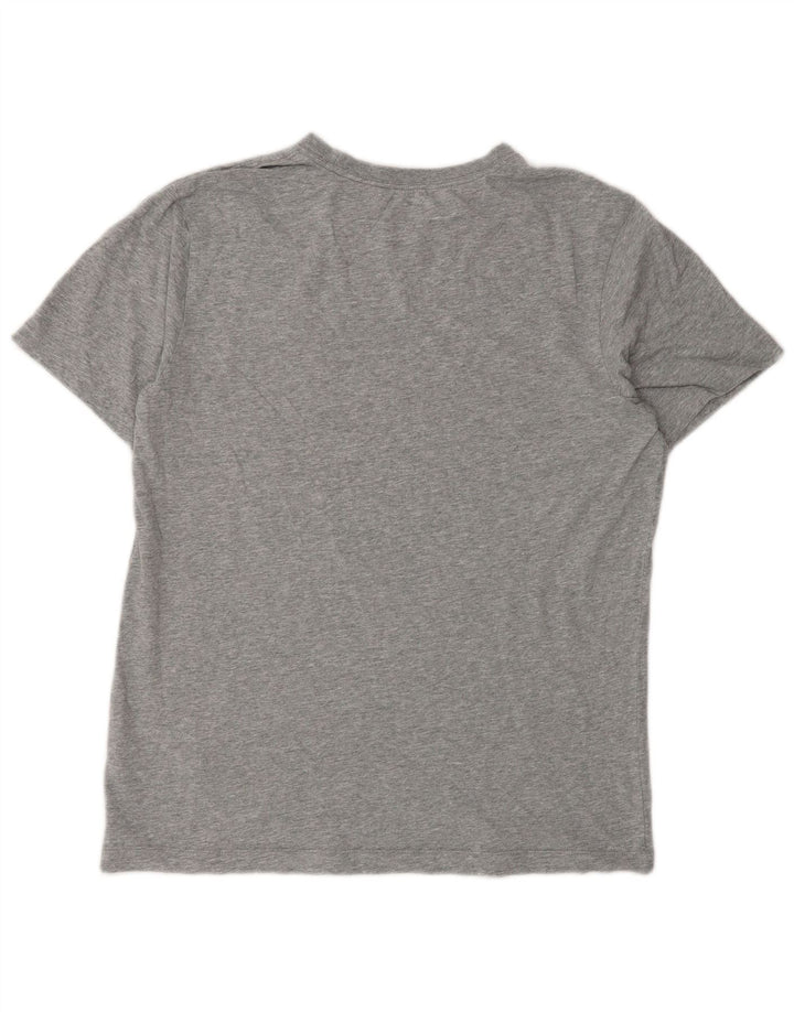 Nike Mens Camiseta Top Pequeno Algodão Cinza
