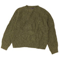 Suéter feminino Marks & Spencer com gola redonda Reino Unido 14 médio verde manchado