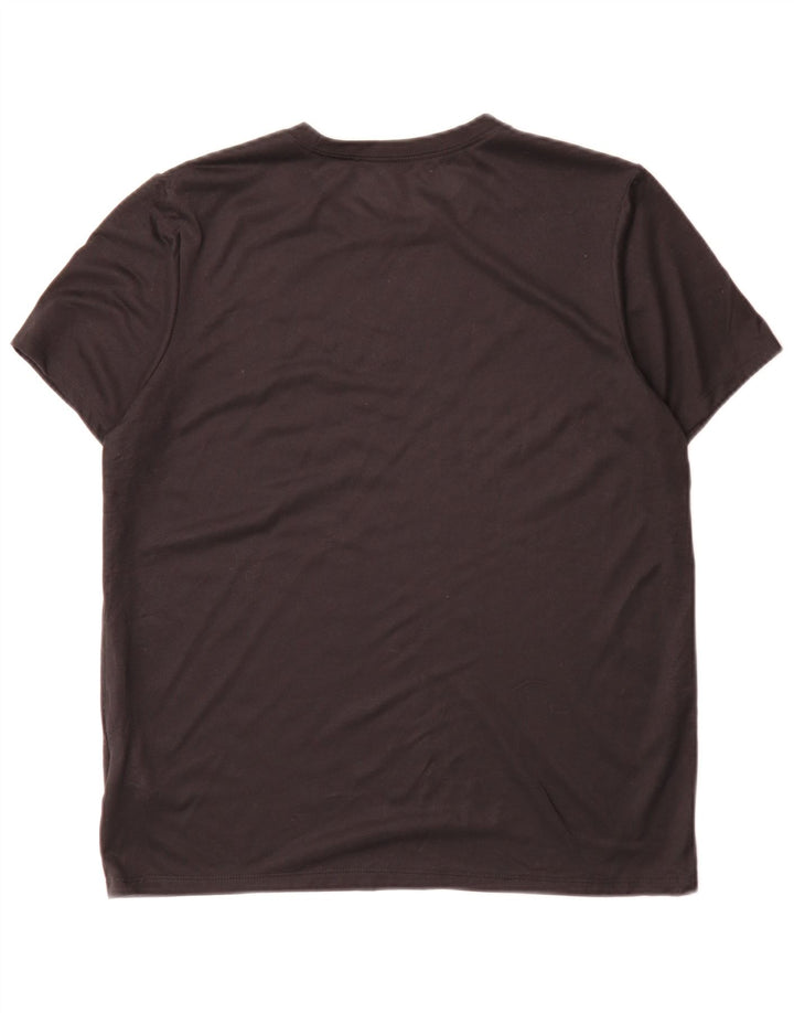 Camiseta feminina Nike Dri Fit Top médio preto poliéster esportivo