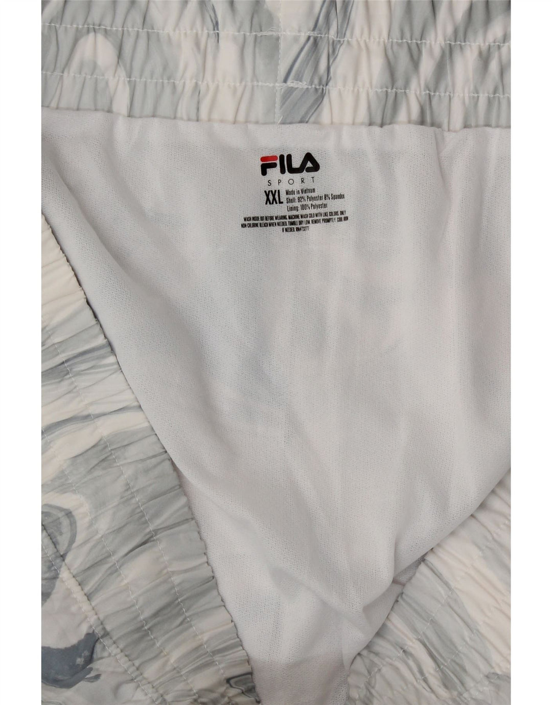 Shorts esportivo feminino Fila UK 20 2XL cinza tie-dye poliéster