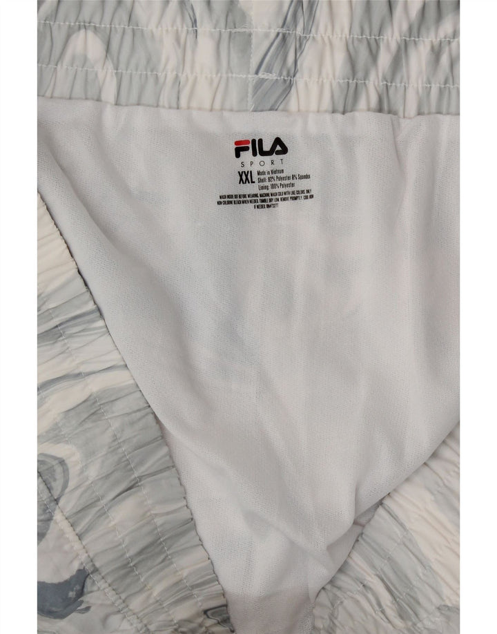 Shorts esportivo feminino Fila UK 20 2XL cinza tie-dye poliéster