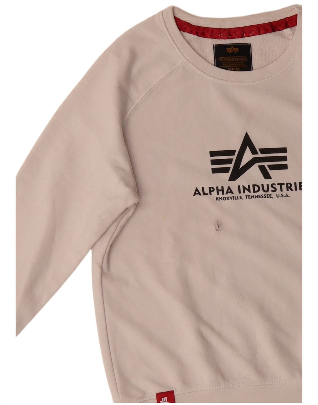 ALPHA INDUSTRIES Suéter gráfico masculino XS branco