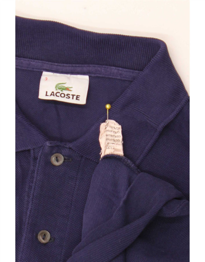Camisa polo masculina Lacoste tamanho 3 pequeno algodão roxo