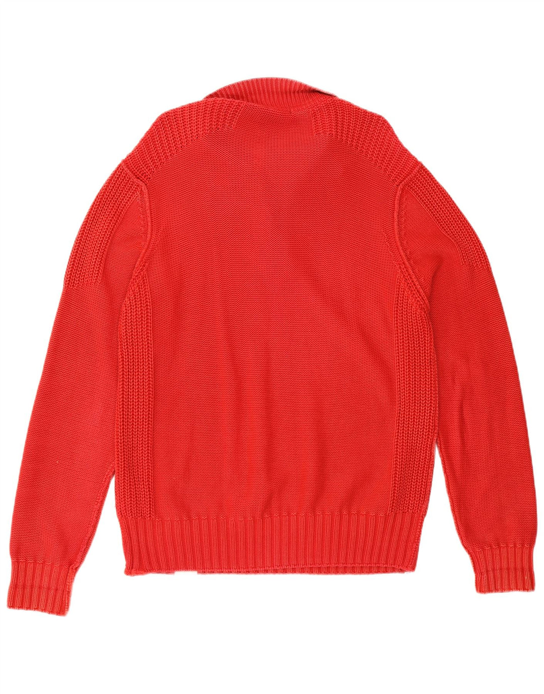 Suéter masculino NAPAPIJRI com zíper e gola grande de algodão vermelho
