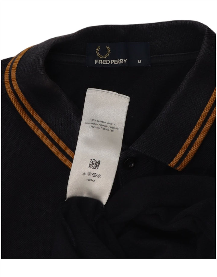 Camisa polo masculina Fred Perry médio algodão azul marinho