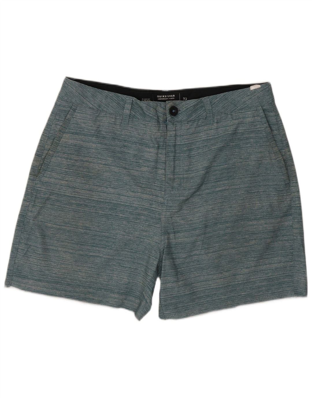 Quiksilver Mens Chino Shorts W33 Médio Verde Listrado