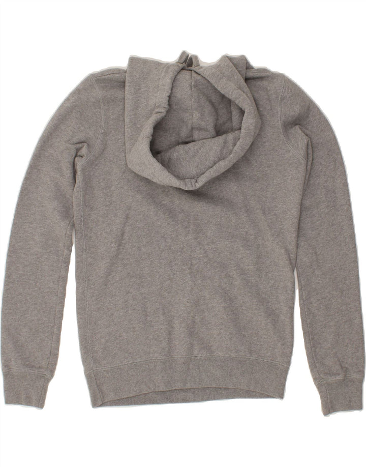 JACK WILLS Womens Graphic Hoodie Jumper UK 6 XS Grey Cotton Vintage Jack Wills and Second-Hand Jack Wills from Messina Hembry 