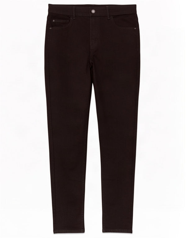 Calça jeans feminina Marks & Spencer The Ivy Skinny UK 14 grande W32 L30 preta
