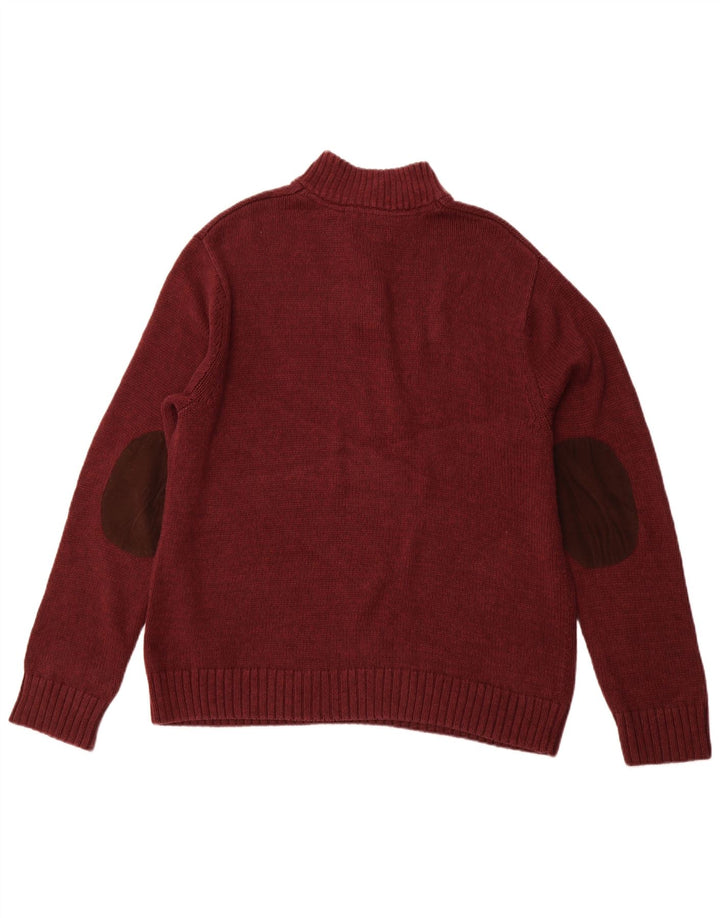 Suéter masculino CHAPS com gola redonda e algodão marrom XL