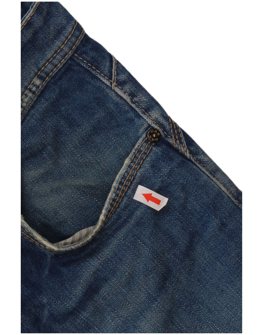 GAS Jeans Slim Feminino W32 L29 Azul Algodão