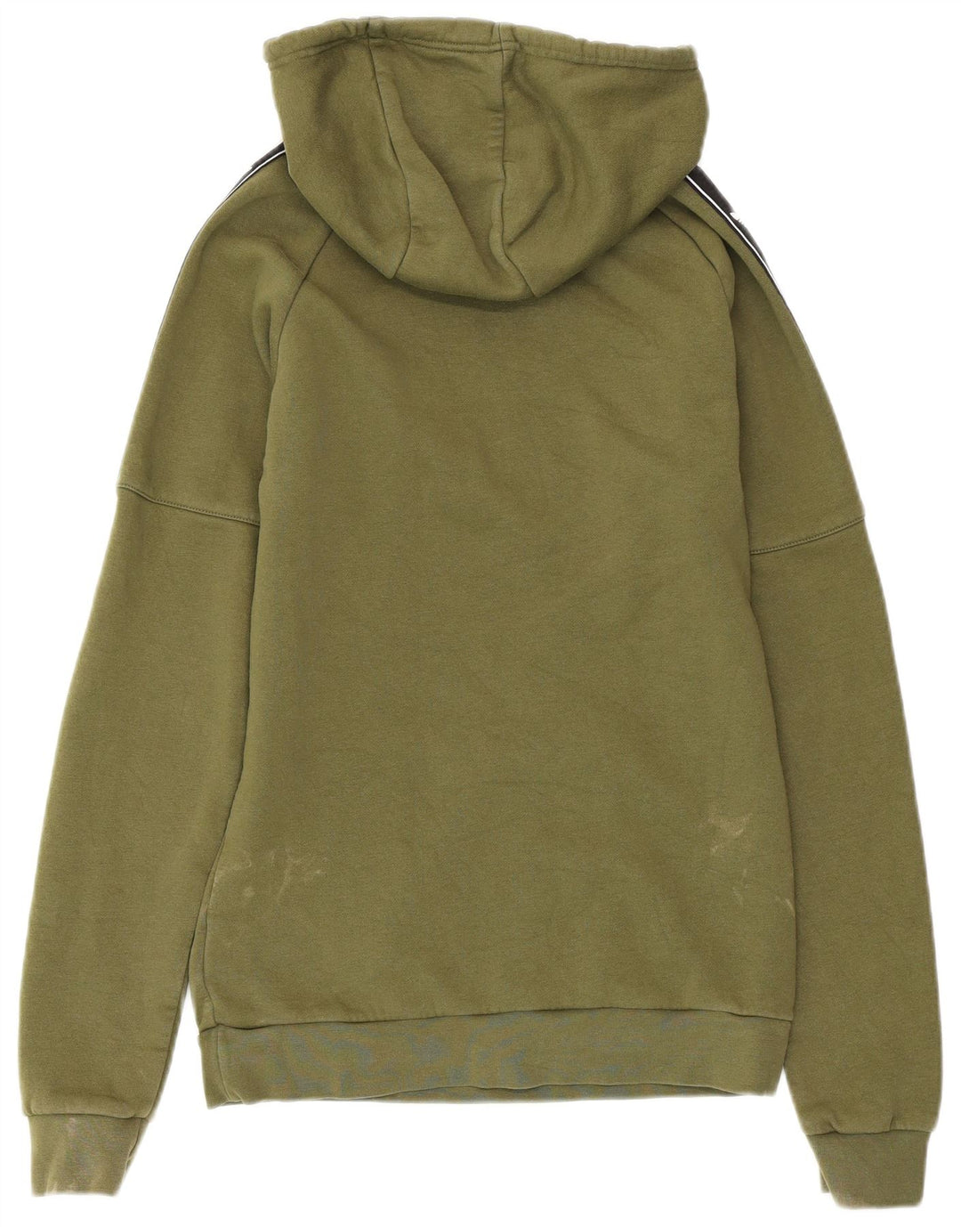 ADIDAS Mens Graphic Hoodie Jumper XS Khaki Colourblock Algodão