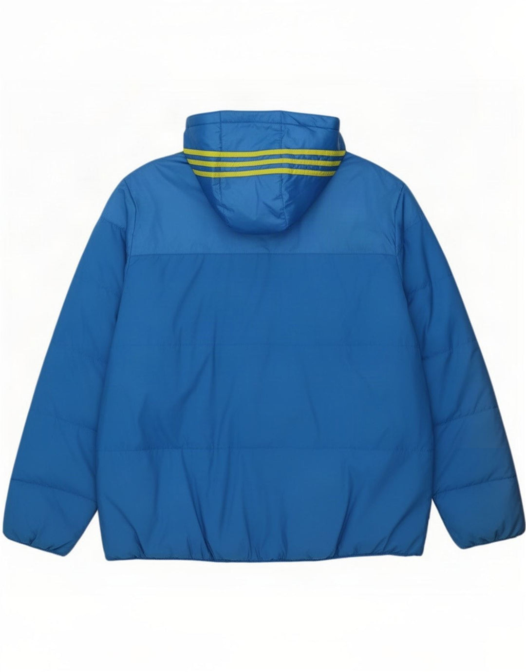 Jaqueta acolchoada masculina Adidas UK 42 XL azul colorblock poliéster