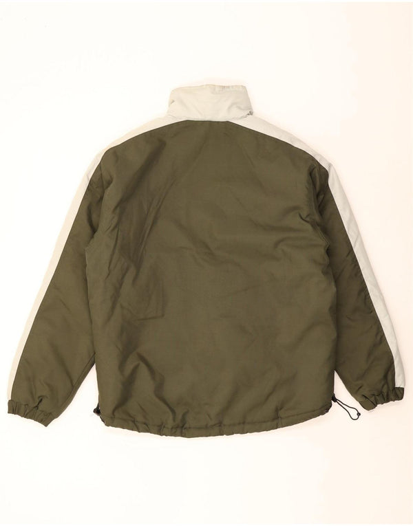 Kappa Mens Padded Jacket UK 38 Medium Khaki Colourblock Polyester