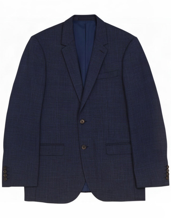 Jaqueta Blazer masculina de 2 botões Marks & Spencer Reino Unido 40 Azul marinho médio