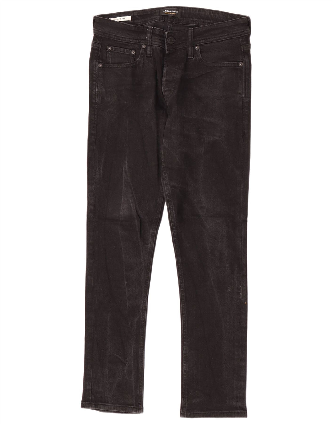 Jack & Jones Masculino GLENN Slim Jeans W30 L30 Algodão Preto