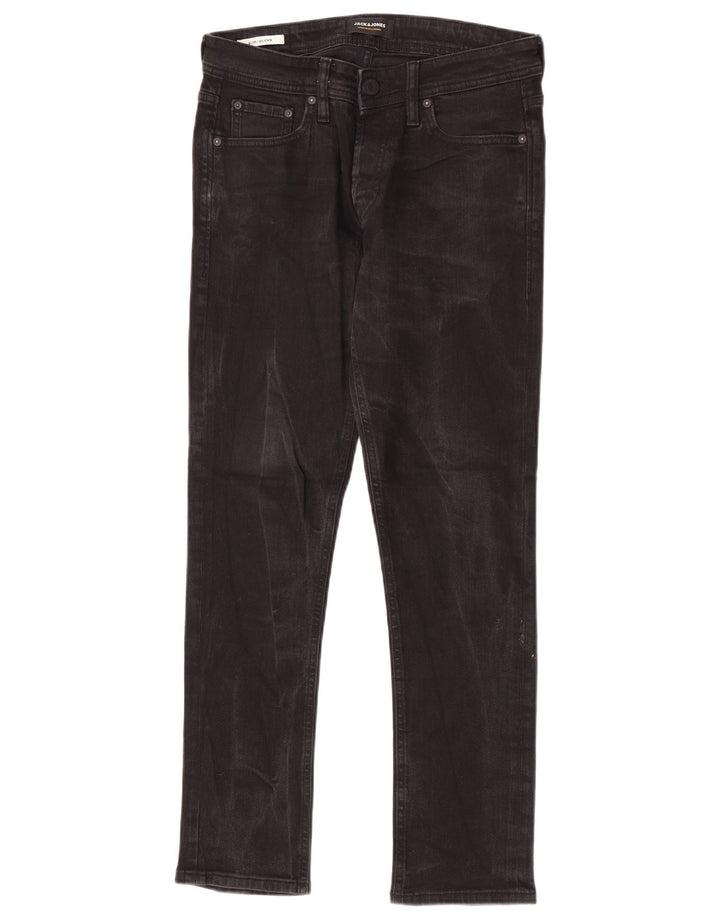Jack & Jones Masculino GLENN Slim Jeans W30 L30 Algodão Preto