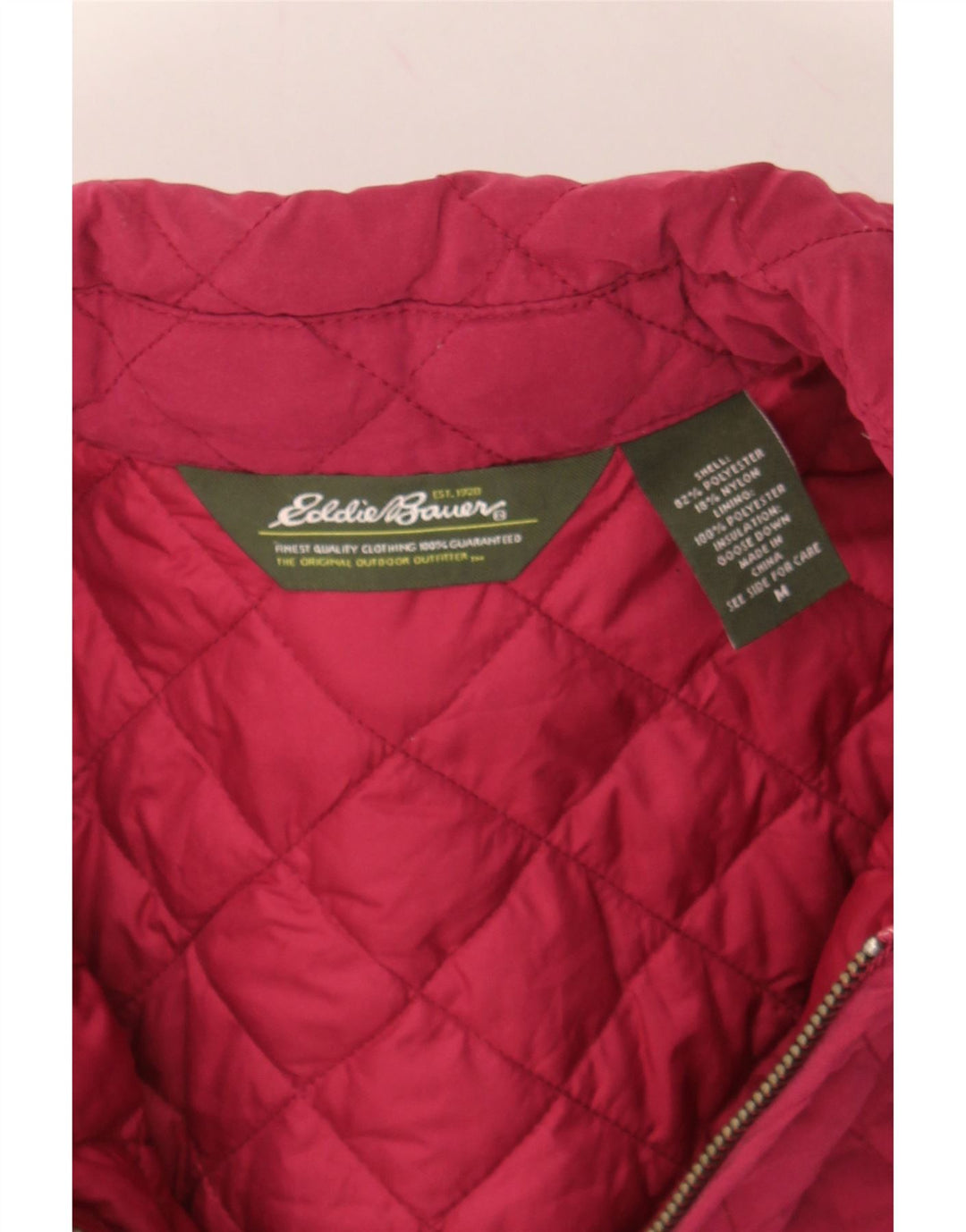 EDDIE BAUER Womens Quilted Gilet UK 14 Medium Burgundy Polyester Vintage Eddie Bauer and Second-Hand Eddie Bauer from Messina Hembry 