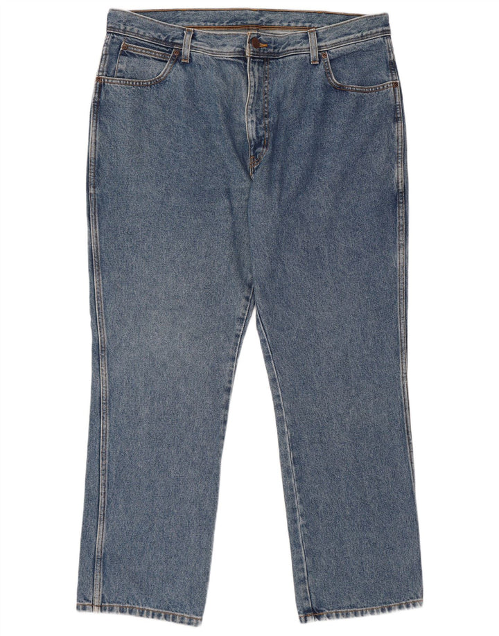Calça jeans reta masculina WRANGLER regular fit W40 L30 algodão azul