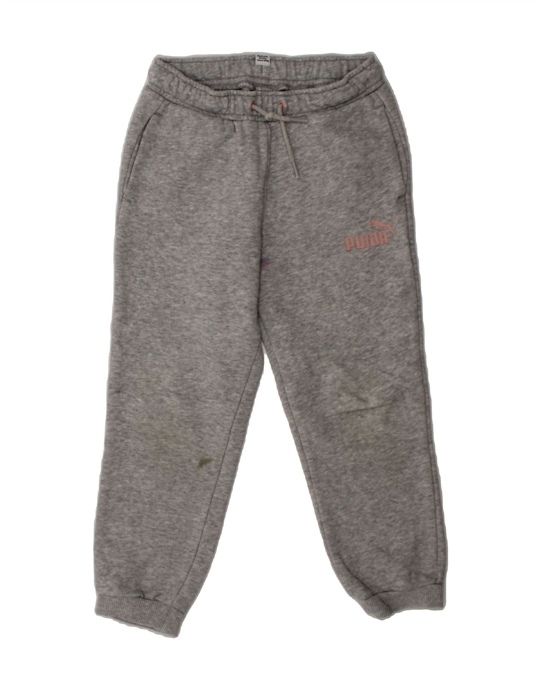 PUMA Girls Tracksuit Trousers Joggers 5-6 Years  Grey Cotton Vintage Puma and Second-Hand Puma from Messina Hembry 