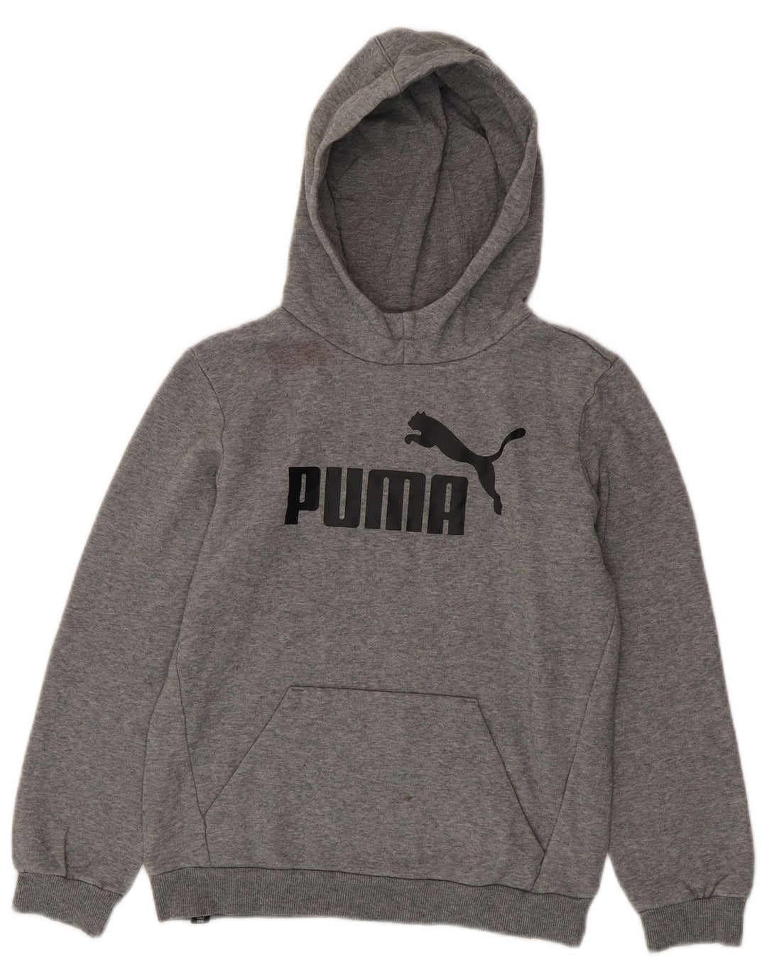 Jumper com capuz gráfico Puma Boys 11-12 anos grande algodão cinza