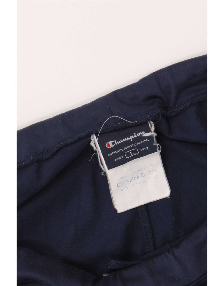 Calça de treino masculina Champion grande poliéster azul marinho