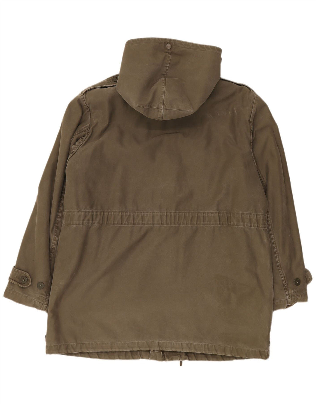 Jaqueta parka militar masculina VINTAGE com capuz Reino Unido 40 grande cáqui